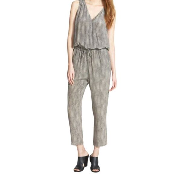Eileen Fisher The Fisher Project Jumpsuit XS Chain Print Sleeveless Silk - Picture 1 of 6